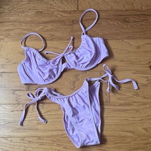 NWOT Lavender Underwire Bikini, Medium